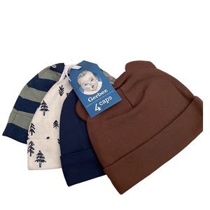 Set of 4 baby boy beanies